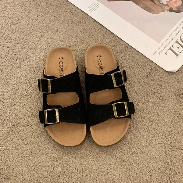 Capri™ | Comfort Buckle Slide – Soft Support with Everyday Style