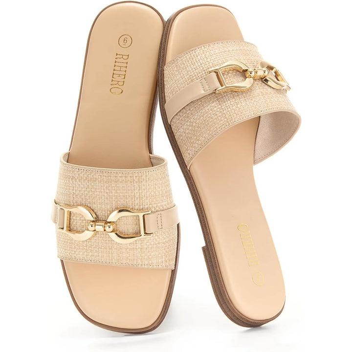 Marina Gold Buckle Sandals