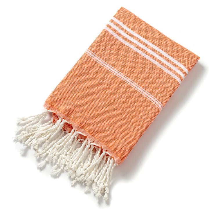Joanna | Holiday Towels with Tassel, Striped Bath Towels