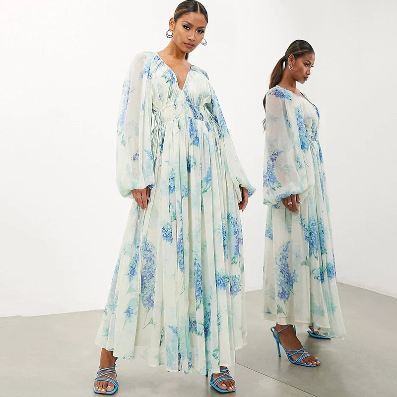 Nora™ | Blue Ocean Maxi Dress