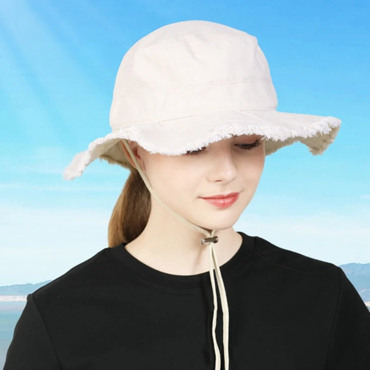 Sophie™ | Bucket Hat for Adult Teenagers Wide Brim Foldable Soft Fisherman Hat Spring Summer Anti-uv Hat Frayed Edge Design