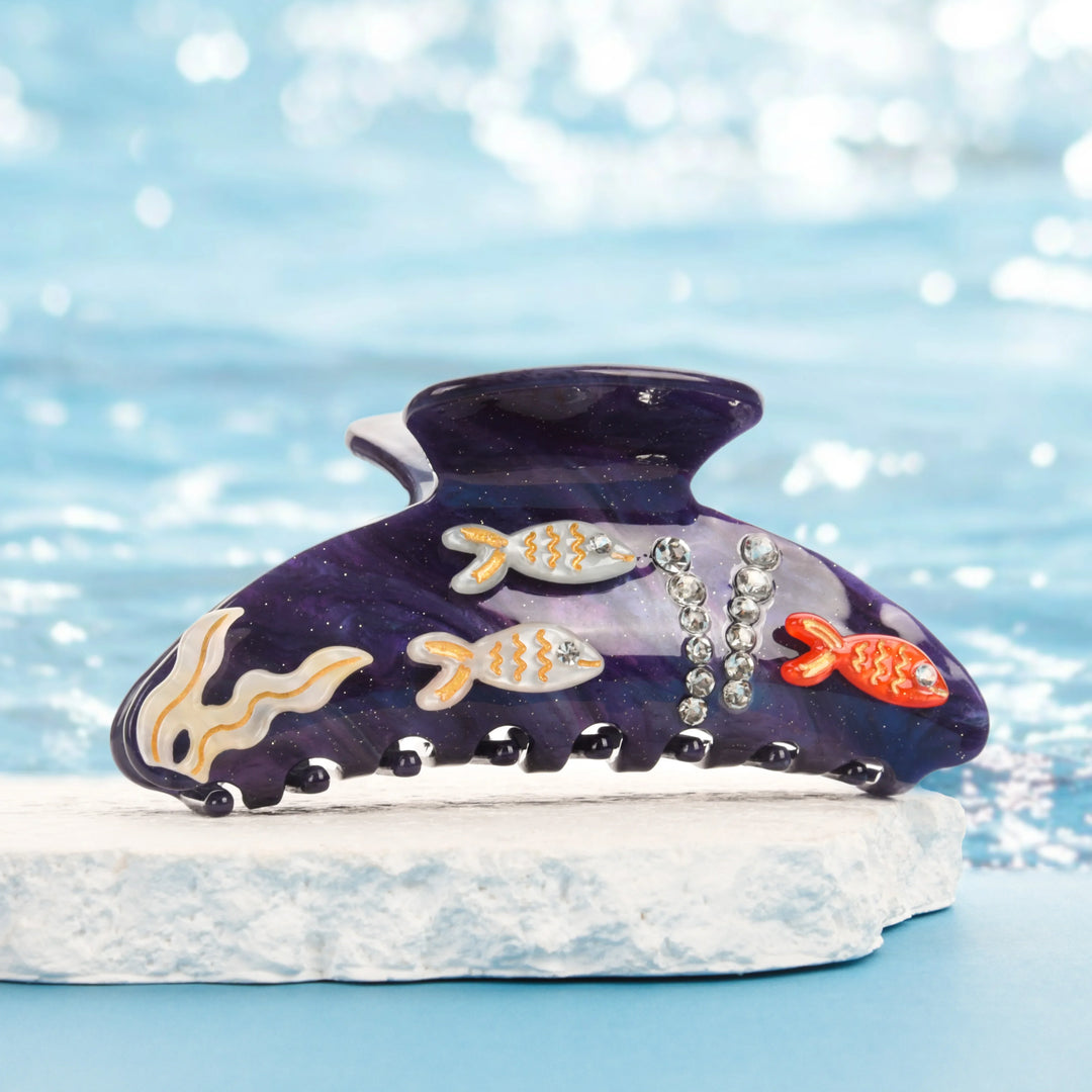 Marlee™ | Beach Starfish Series Collection Hair Claw Colorful Fish Seaweed Starfish Crab Hair Clip Shark Clip for Woman Hair Accessory