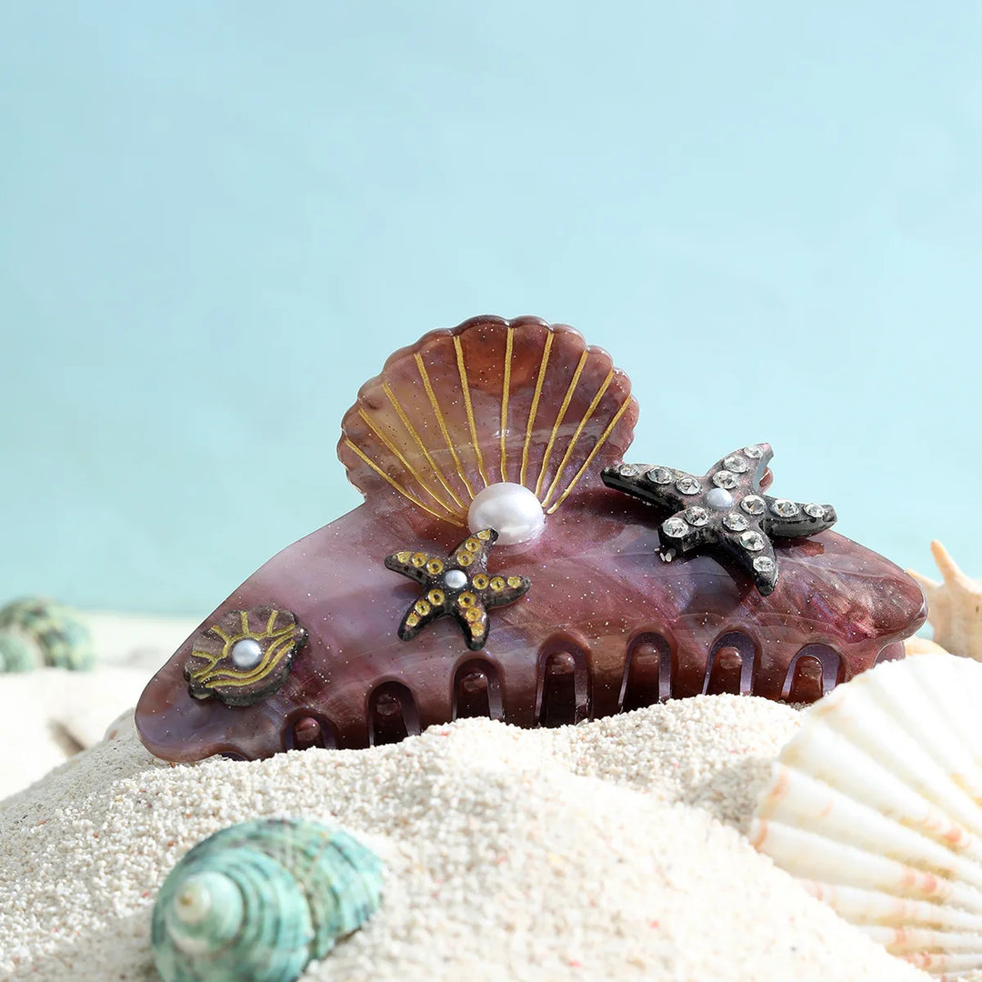 Marlee™ | Beach Starfish Series Collection Hair Claw Colorful Fish Seaweed Starfish Crab Hair Clip Shark Clip for Woman Hair Accessory