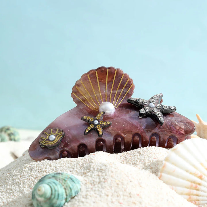 Marlee™ | Beach Starfish Series Collection Hair Claw Colorful Fish Seaweed Starfish Crab Hair Clip Shark Clip for Woman Hair Accessory