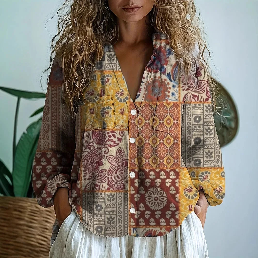 Martha™ | Relaxed Blouse with Nature Print