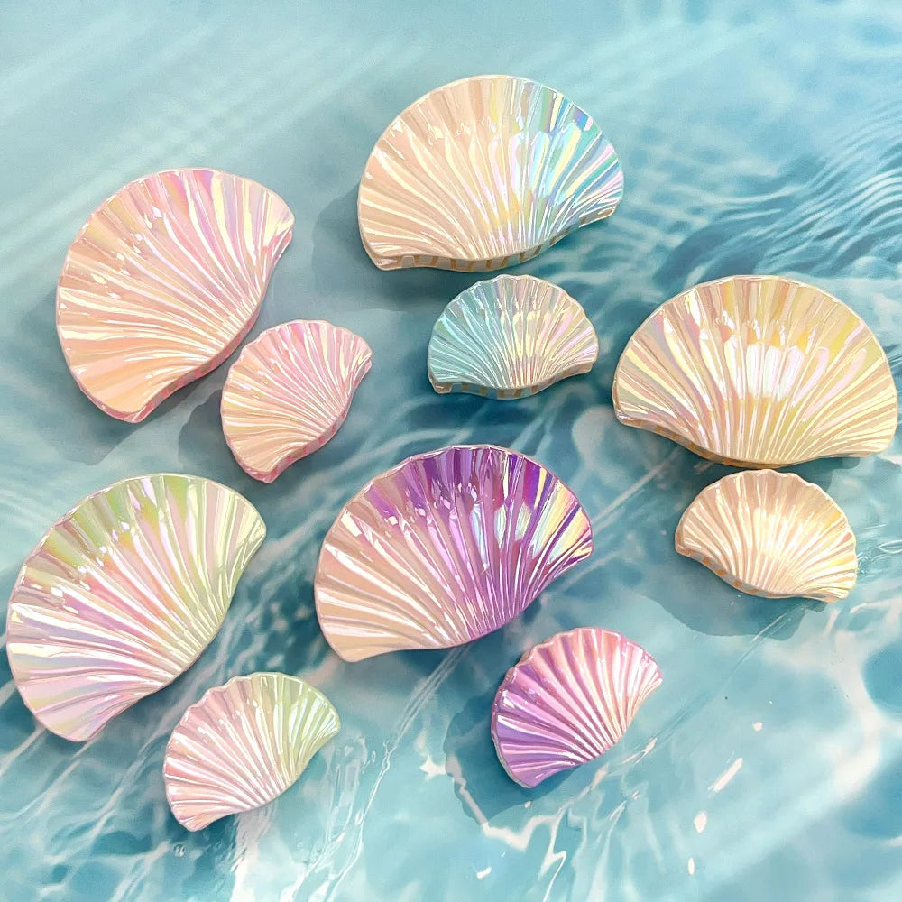 Muweordy™ | New Gradient Shell Hair Claw Summer Ocean Girl's Claw Clip Beach Trendy Crab Hair Clips Hair Accessories for Women