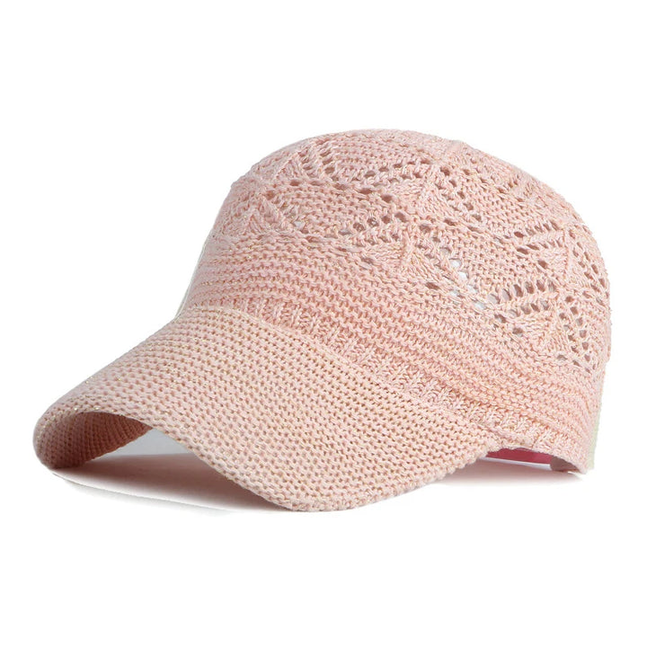 Tess™ | Summer Women Hollow Baseball Cap Breathable Knitting Caps Holiday Mesh Hats Adjustable Cap Sun Hat Gorras