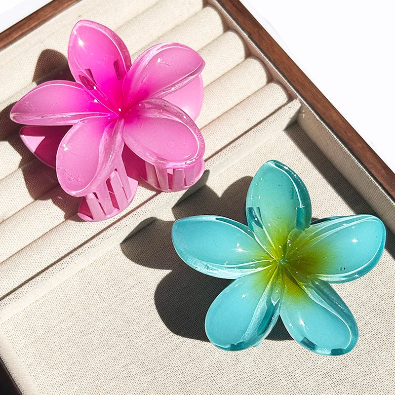 Nara™ | 1/2/3 Pcs Hawaiian Gradient Flower Hair Claw Clip Women Fashion Large Hair Clip Girls Hairpin Barrettes Bohemia Hair Accessories