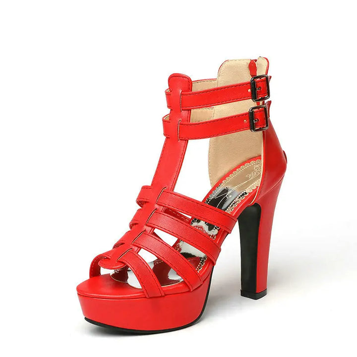 Lucia Leather Platform Sandals