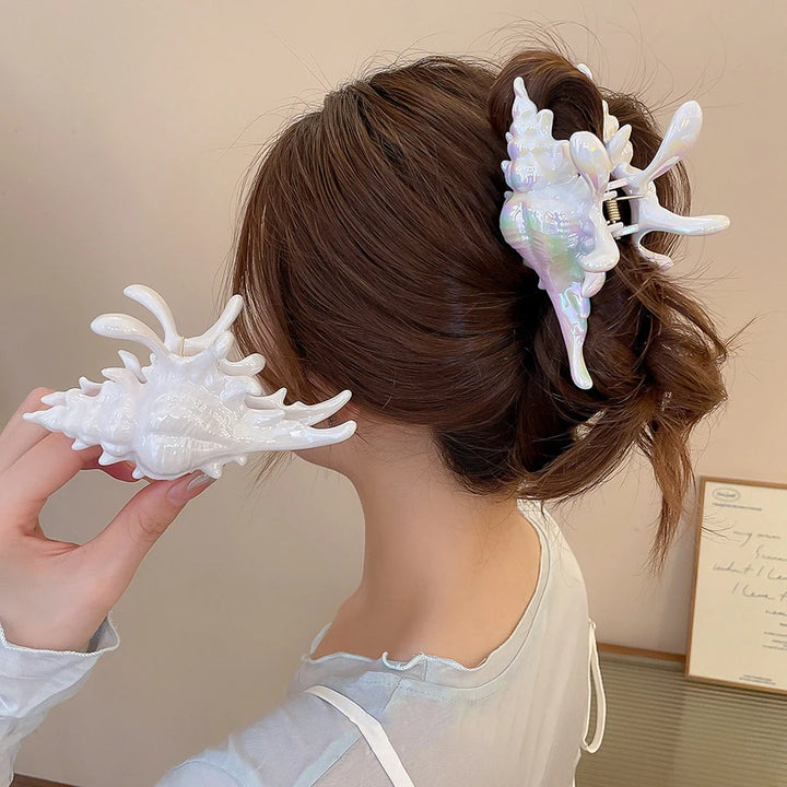 AWAYTR™ | Ocean Conch Hair Claw Clips for Women Shell Crab Hair Clip shell Catcher Ins Fairy Summer Sea Y2K Hair Accessries