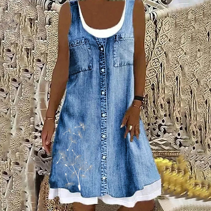 Valencia™ | Soft and Elegant Denim Dress
