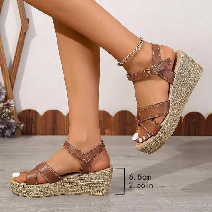 Daphnie™ | Elegant Wedge Sandals