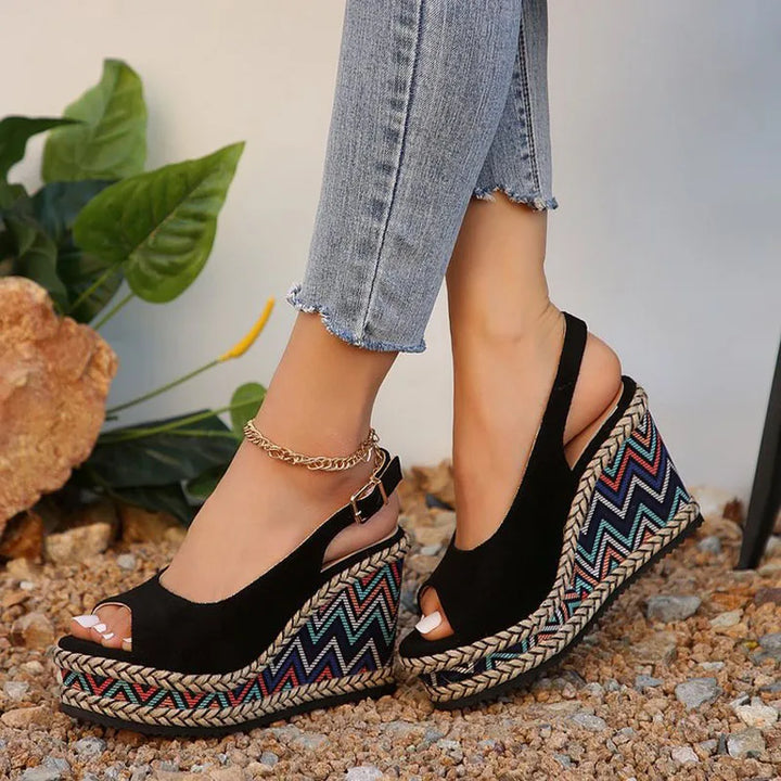 Zelina™ | Boho Wedge Sandals