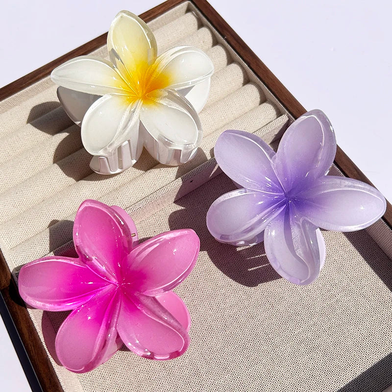Nara™ | 1/2/3 Pcs Hawaiian Gradient Flower Hair Claw Clip Women Fashion Large Hair Clip Girls Hairpin Barrettes Bohemia Hair Accessories