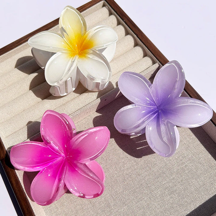 Nara™ | 1/2/3 Pcs Hawaiian Gradient Flower Hair Claw Clip Women Fashion Large Hair Clip Girls Hairpin Barrettes Bohemia Hair Accessories