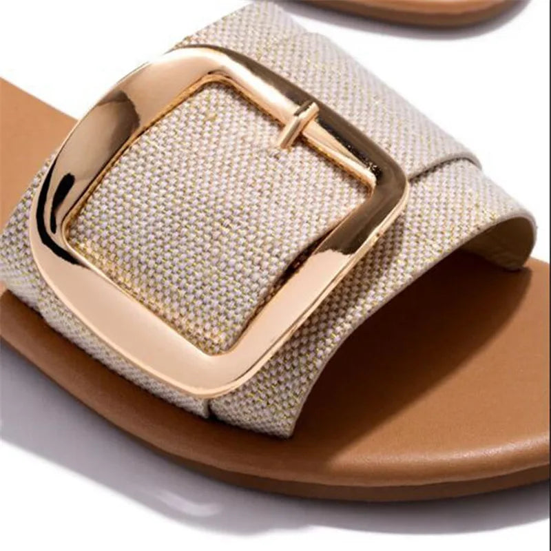 Soleil™ | Luxe Buckle Slides