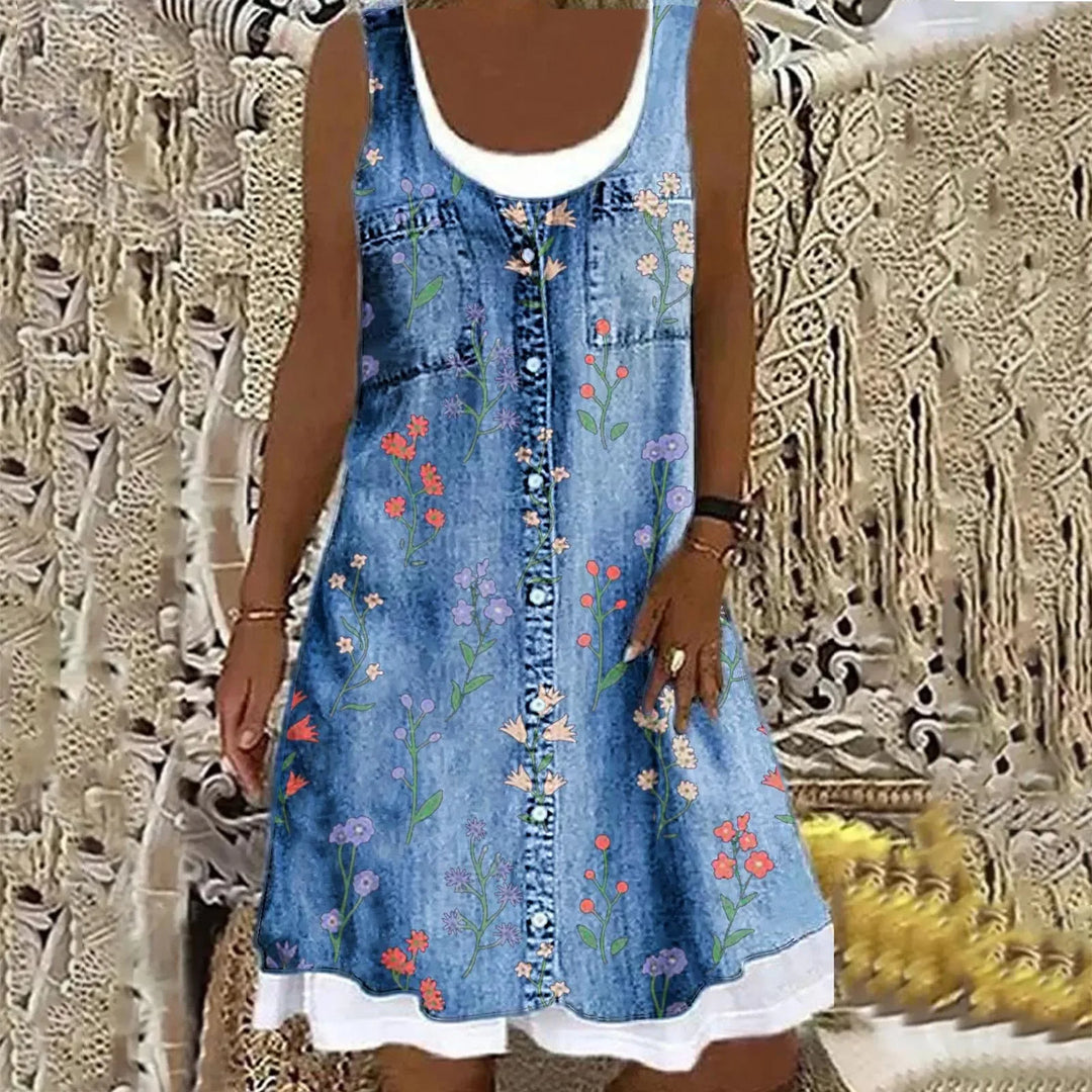 Valencia™ | Soft and Elegant Denim Dress