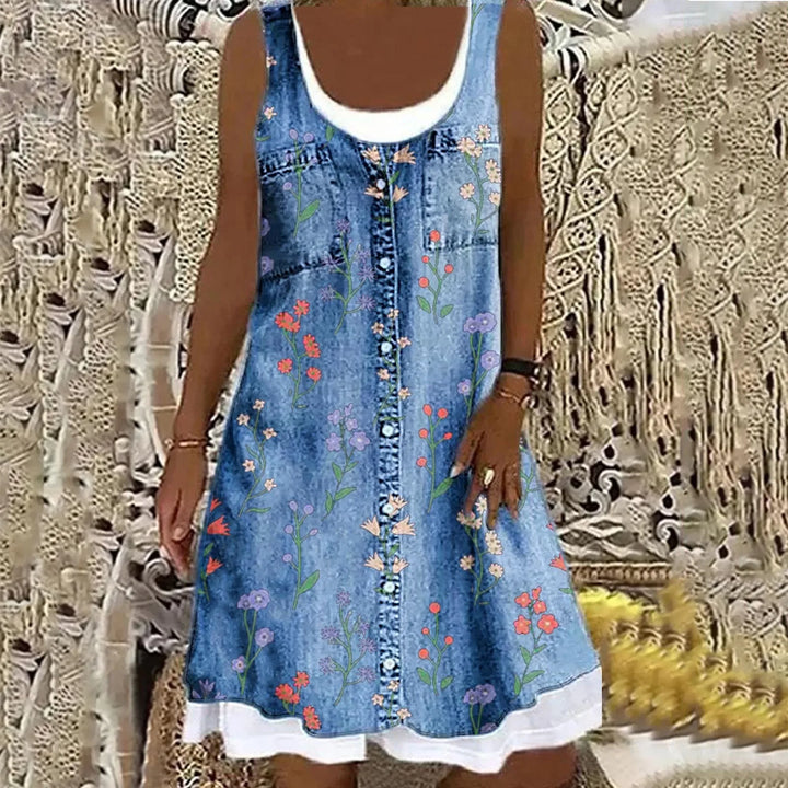 Valencia™ | Soft and Elegant Denim Dress