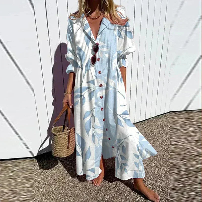 Aspen | Women's Floral Button-Front Maxi Dress