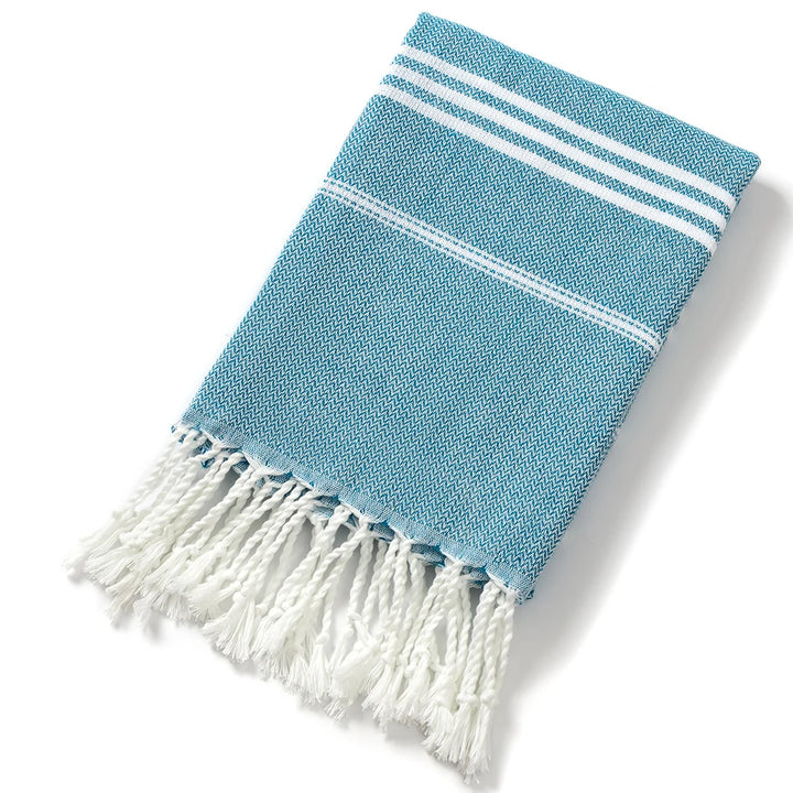 Joanna | Holiday Towels with Tassel, Striped Bath Towels