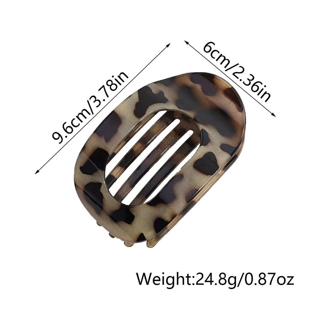 Brenda™ | Fashion Oval Flat Hair Claw Clips for Women Matte Duckbill Clip Back-of-Head Bun Hair Accessories Simple Clip Hair Ornament