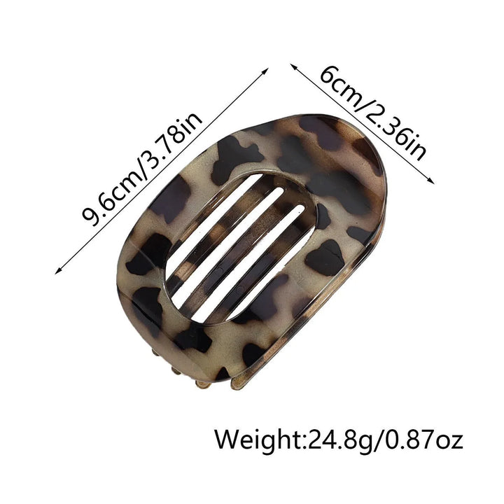 Brenda™ | Fashion Oval Flat Hair Claw Clips for Women Matte Duckbill Clip Back-of-Head Bun Hair Accessories Simple Clip Hair Ornament