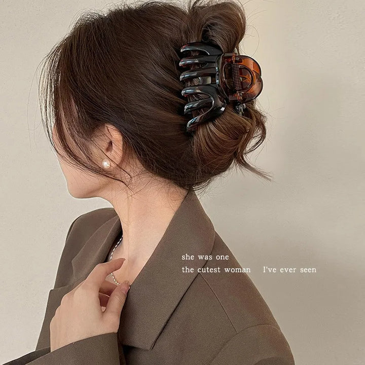 Wren™ | Large Hollow Hair Claw Clips Crab Clips Women Girls Ponytail Large PC Plastic Hair Hairpins Hair Clip Hair Accessories Fashion