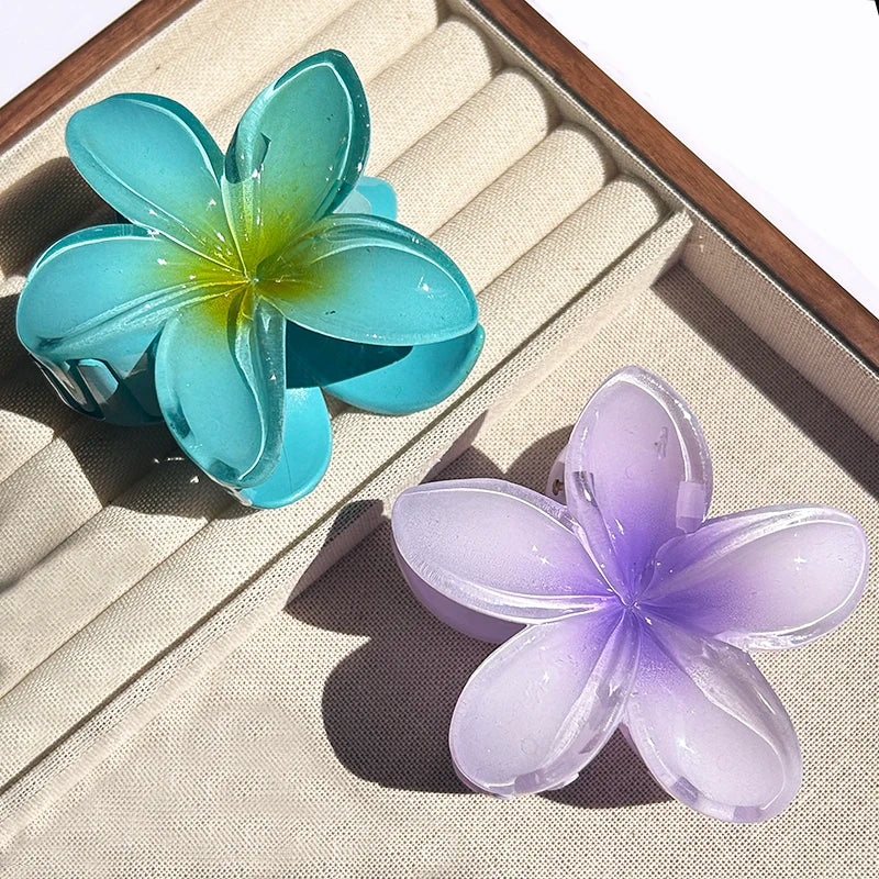 Nara™ | 1/2/3 Pcs Hawaiian Gradient Flower Hair Claw Clip Women Fashion Large Hair Clip Girls Hairpin Barrettes Bohemia Hair Accessories