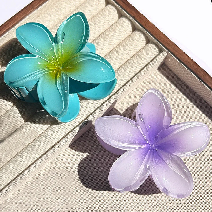 Nara™ | 1/2/3 Pcs Hawaiian Gradient Flower Hair Claw Clip Women Fashion Large Hair Clip Girls Hairpin Barrettes Bohemia Hair Accessories