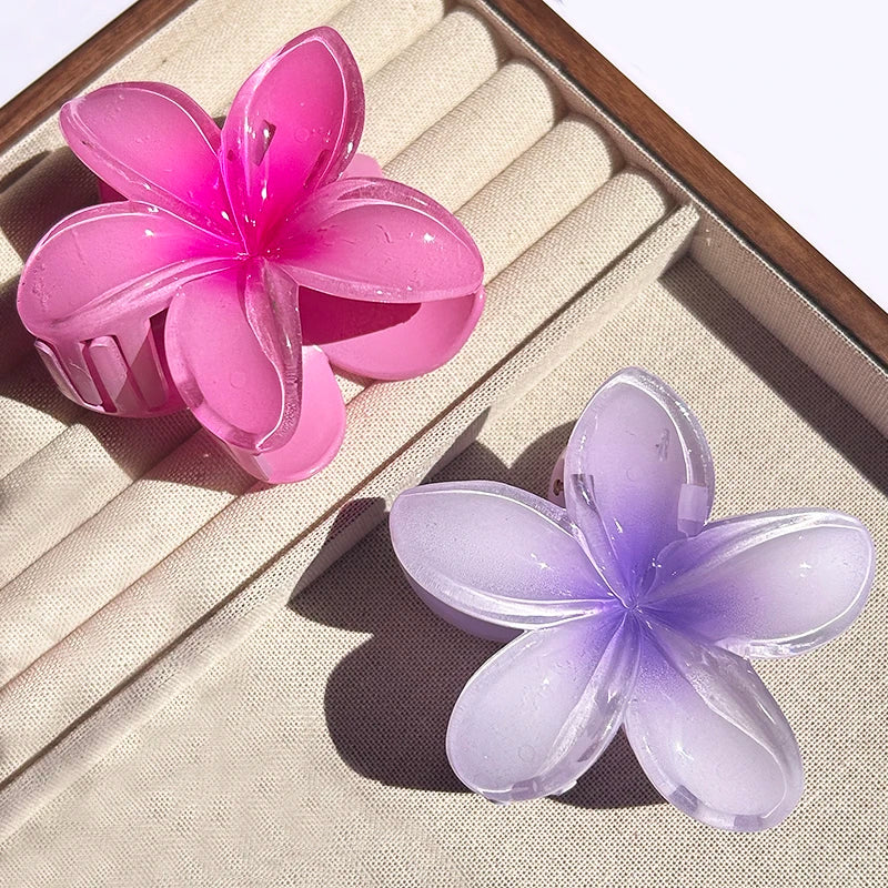 Nara™ | 1/2/3 Pcs Hawaiian Gradient Flower Hair Claw Clip Women Fashion Large Hair Clip Girls Hairpin Barrettes Bohemia Hair Accessories