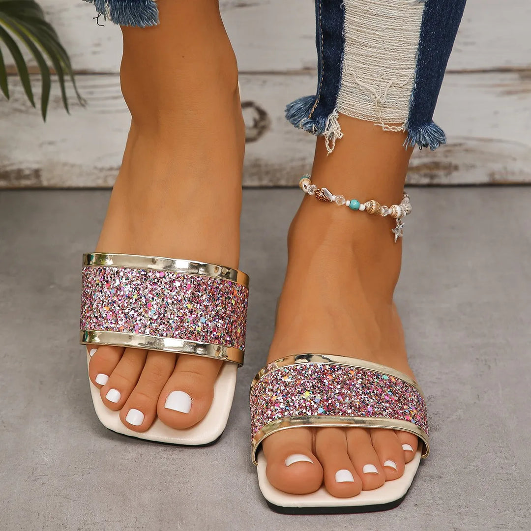 Glitter Charm Sandals