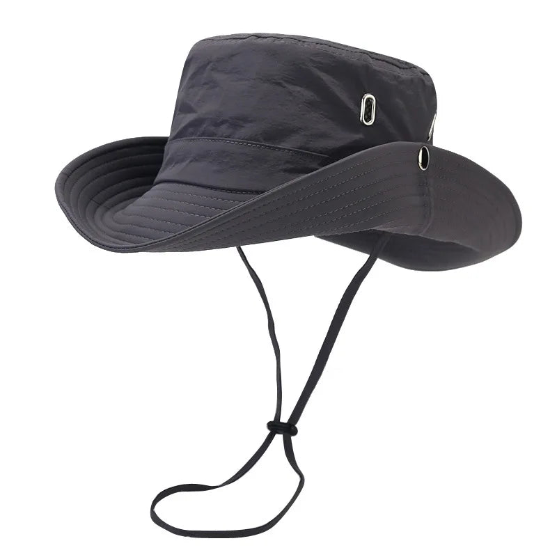 Pia™ | Womens Outdoor Travel Sun Hat Summer UV Protection Wide Brim Panama Safari Hunting Hiking Bucket Hat Mesh Fisherman Hat