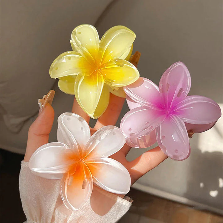 Nara™ | 1/2/3 Pcs Hawaiian Gradient Flower Hair Claw Clip Women Fashion Large Hair Clip Girls Hairpin Barrettes Bohemia Hair Accessories