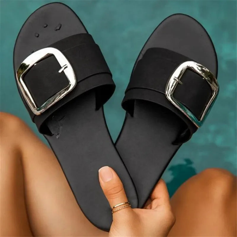 Soleil™ | Luxe Buckle Slides