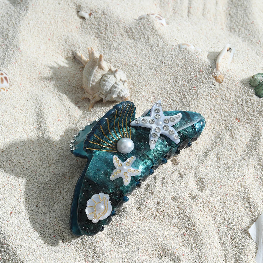 Marlee™ | Beach Starfish Series Collection Hair Claw Colorful Fish Seaweed Starfish Crab Hair Clip Shark Clip for Woman Hair Accessory