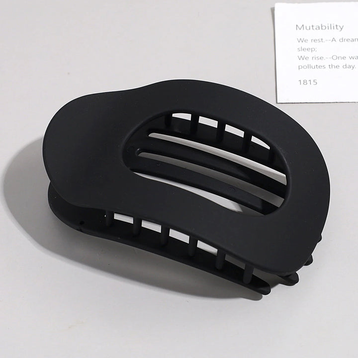 Brenda™ | Fashion Oval Flat Hair Claw Clips for Women Matte Duckbill Clip Back-of-Head Bun Hair Accessories Simple Clip Hair Ornament