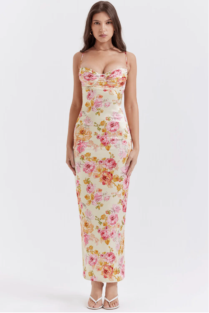 Selene™ | Charming Spaghetti Strap Floral Dress
