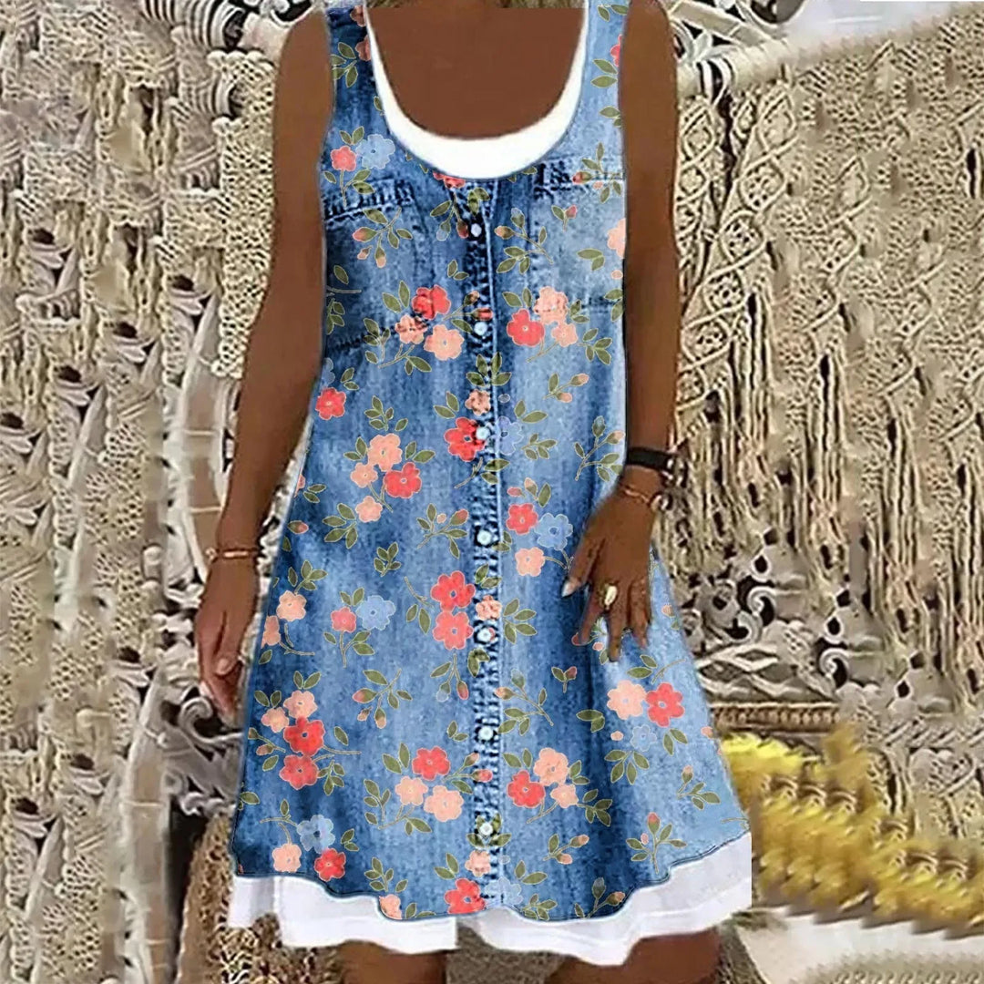 Valencia™ | Soft and Elegant Denim Dress