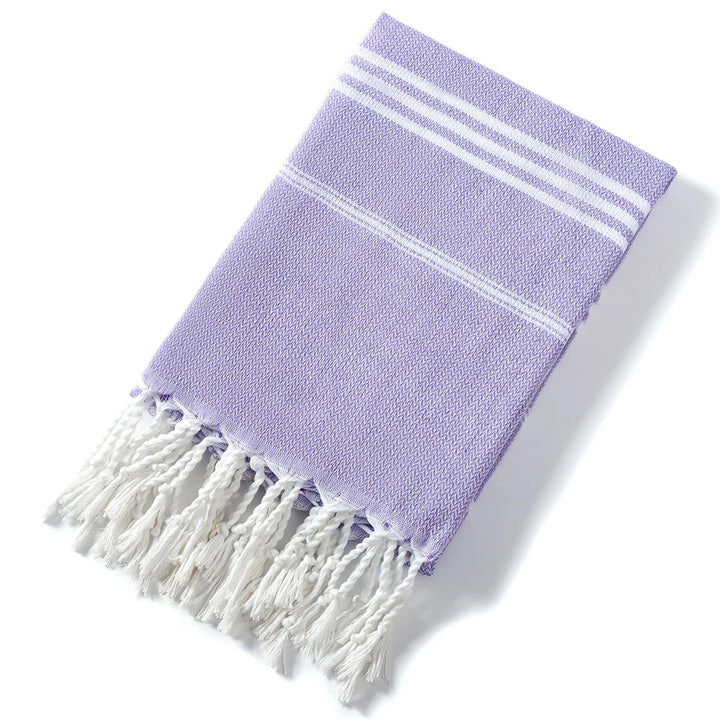 Joanna | Holiday Towels with Tassel, Striped Bath Towels