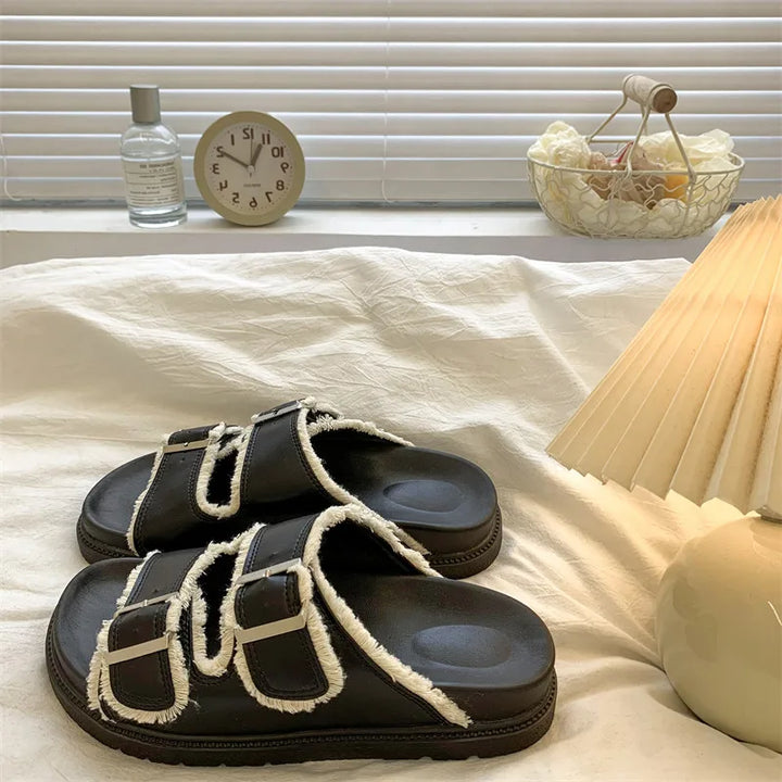 Capri™ | Comfort Buckle Slide – Soft Support with Everyday Style