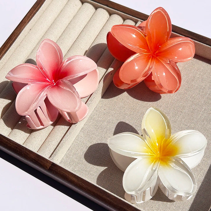 Nara™ | 1/2/3 Pcs Hawaiian Gradient Flower Hair Claw Clip Women Fashion Large Hair Clip Girls Hairpin Barrettes Bohemia Hair Accessories