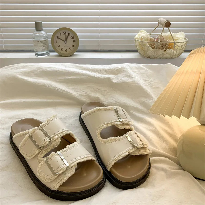 Capri™ | Comfort Buckle Slide – Soft Support with Everyday Style
