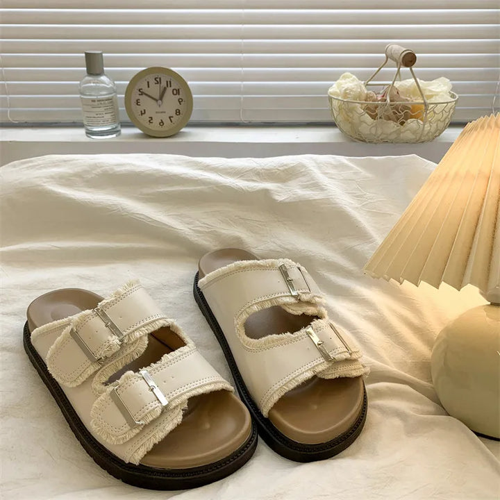 Capri™ | Comfort Buckle Slide – Soft Support with Everyday Style