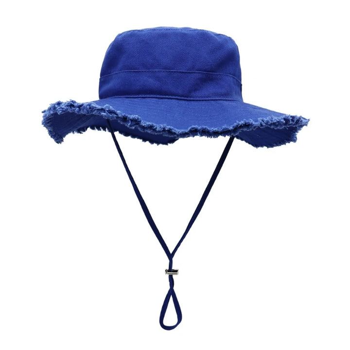 Sophie™ | Bucket Hat for Adult Teenagers Wide Brim Foldable Soft Fisherman Hat Spring Summer Anti-uv Hat Frayed Edge Design