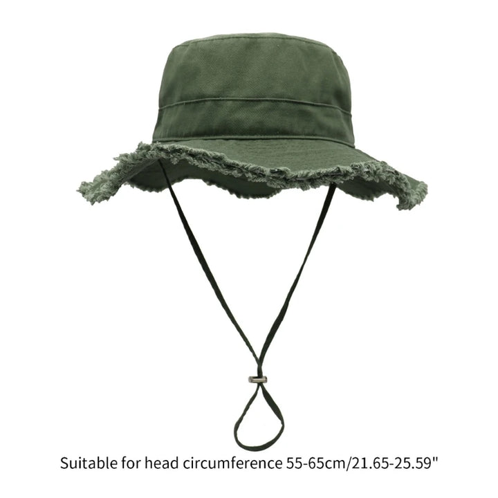Sophie™ | Bucket Hat for Adult Teenagers Wide Brim Foldable Soft Fisherman Hat Spring Summer Anti-uv Hat Frayed Edge Design