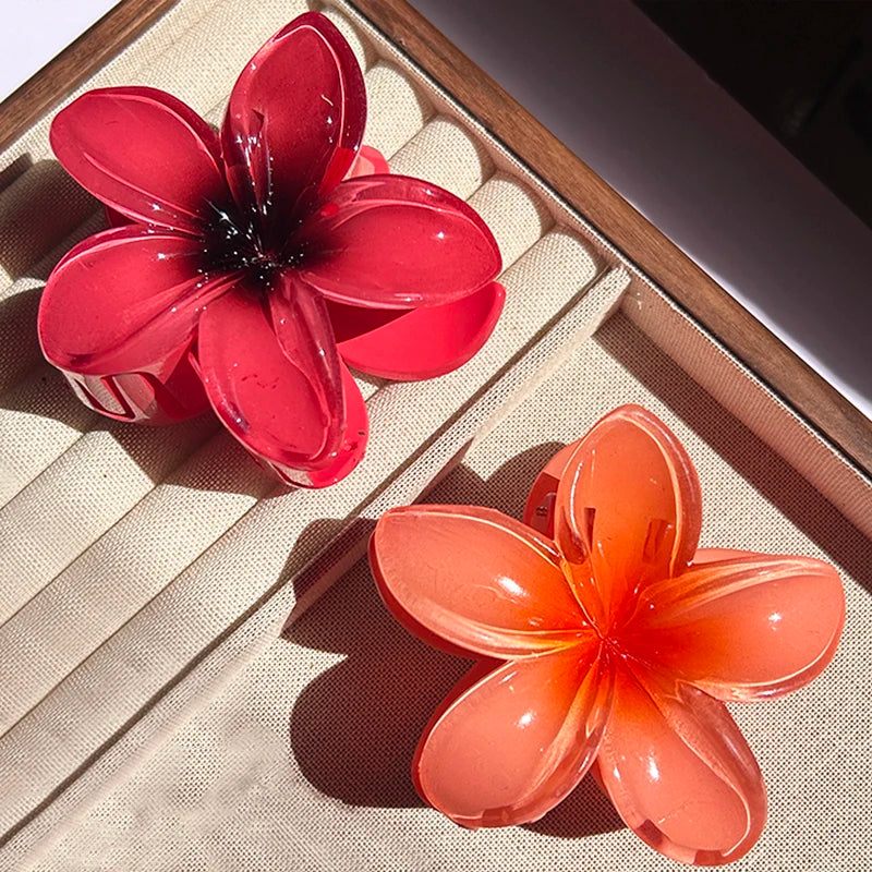Nara™ | 1/2/3 Pcs Hawaiian Gradient Flower Hair Claw Clip Women Fashion Large Hair Clip Girls Hairpin Barrettes Bohemia Hair Accessories