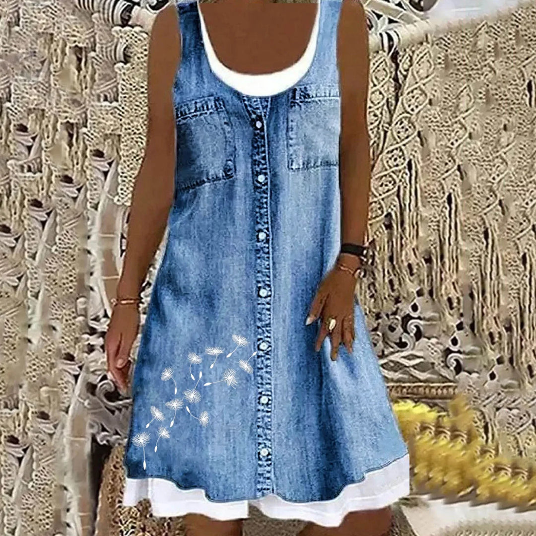 Valencia™ | Soft and Elegant Denim Dress