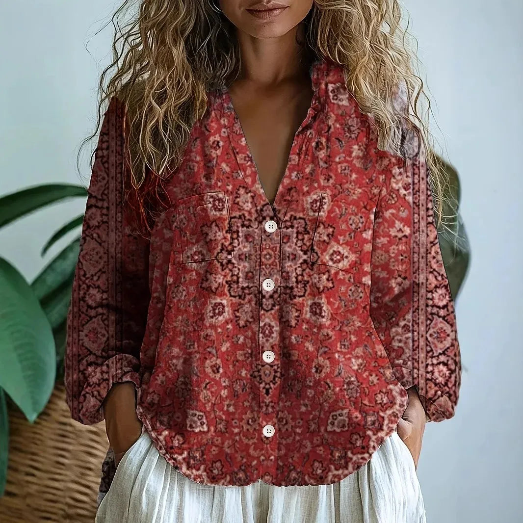 Martha™ | Relaxed Blouse with Nature Print