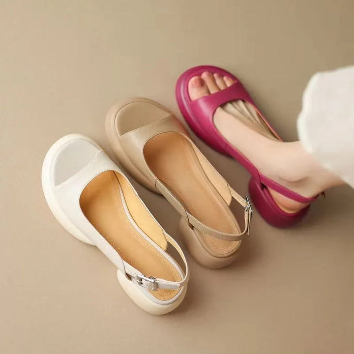 Ava Platform Sandals – Women’s Low Heel Open-Toe Slip-Ons