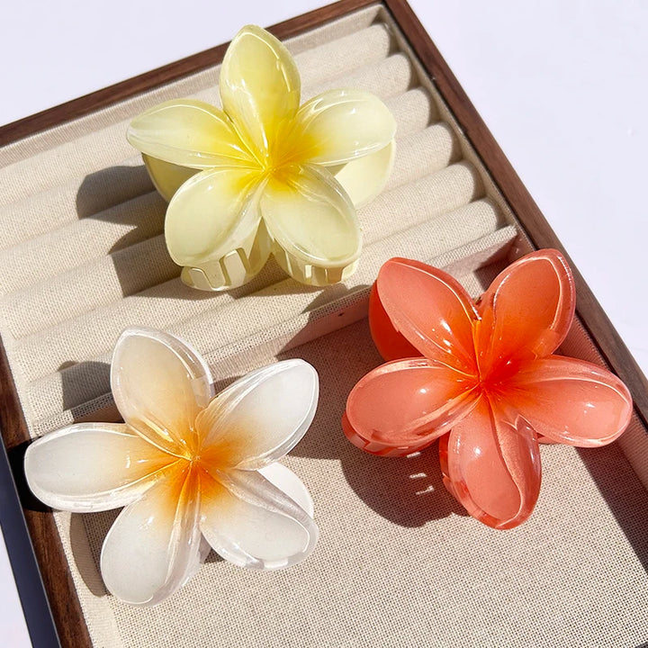Nara™ | 1/2/3 Pcs Hawaiian Gradient Flower Hair Claw Clip Women Fashion Large Hair Clip Girls Hairpin Barrettes Bohemia Hair Accessories